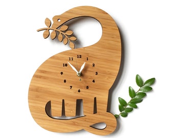 Dinosaur Wall clock with numbers for kids room