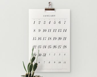 2024 Wall Calendar, Large dates, classic, 11x17