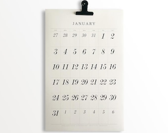 2027 Wall Calendar, 11x17, Large Dates, Classic