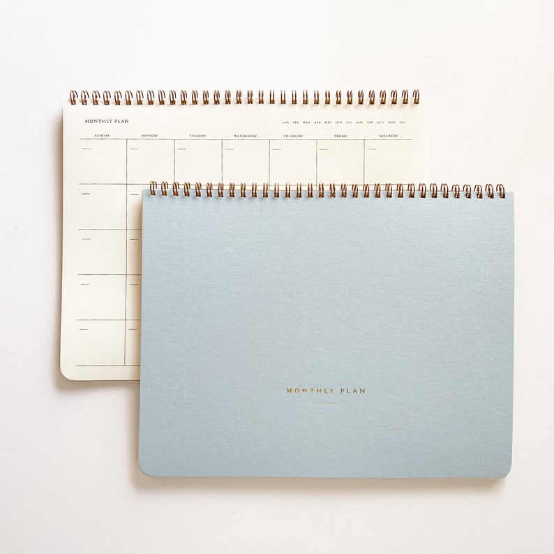 Monthly Planner, 15 Months, Undated Sheets, Calendar Task and To-Do List Planner, 8.5x11 size, Gold Spiral Bound image 6