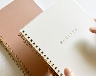 Recipe Book, 40 recipes, 20 pages, 5.5 x 8.5 inches size, minimal design, mothers day gift, housewarming gift