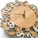 Decorative wall clock, Wood, forest animal clocks, Childrens room decor, 10 inches