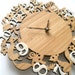 Decorative wall clock, Wood, forest animal clocks, Childrens room decor, 10 inches 