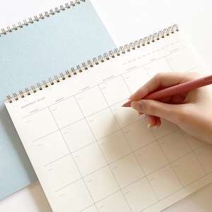Monthly Planner, 15 Months, Undated Sheets, Calendar Task and To-Do List Planner, 8.5x11 size, Gold Spiral Bound image 2