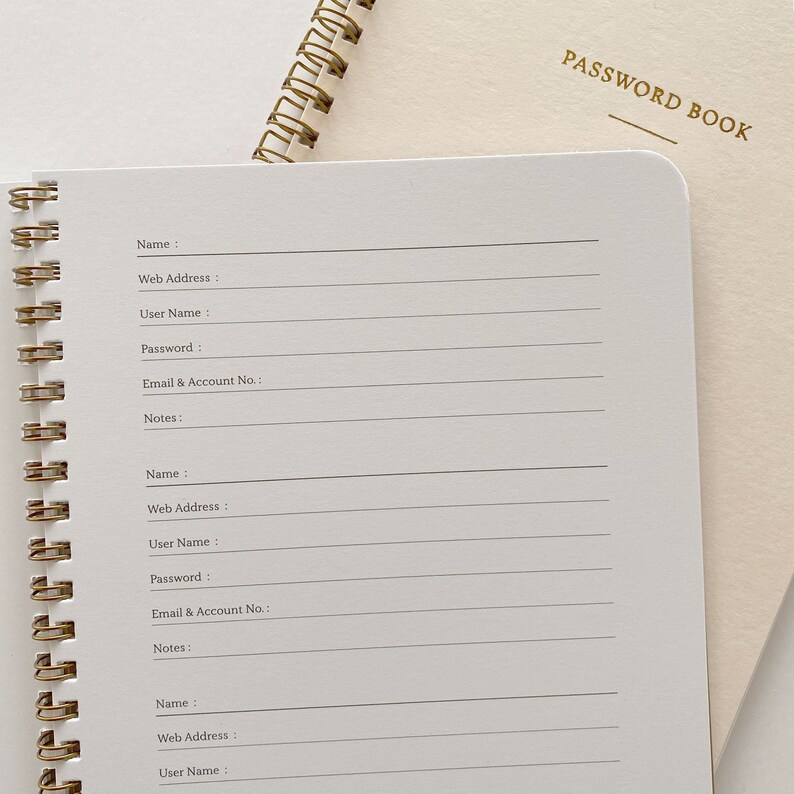 Password Book Address Notebook Password Logbook Etsy UK