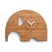 Simple Modern Elephant wooden wall Clock, Eco-friendly Nursery Decor Kids Room Perfect for gift