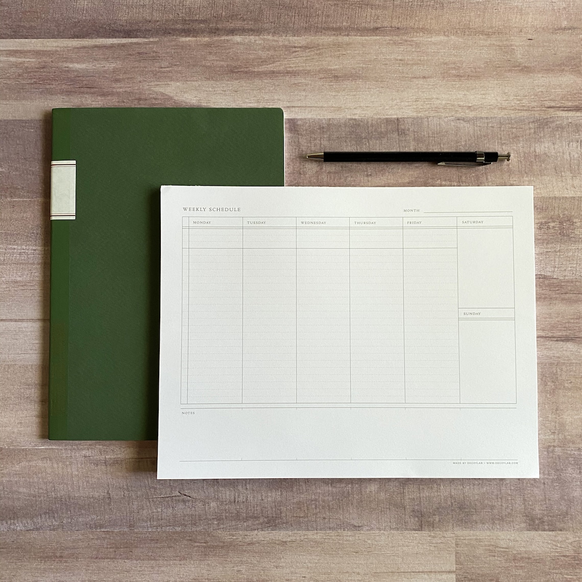 Weekly Planner Tear Off 50 Sheet Pad Scheduler Undated Etsy