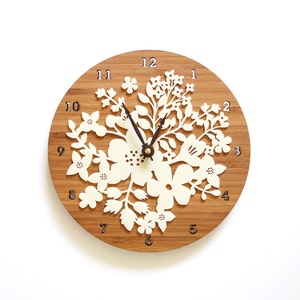 Perfect Gift for Mom Sister Friends Wedding Floral Wall Clock Bouquet Clock image 1