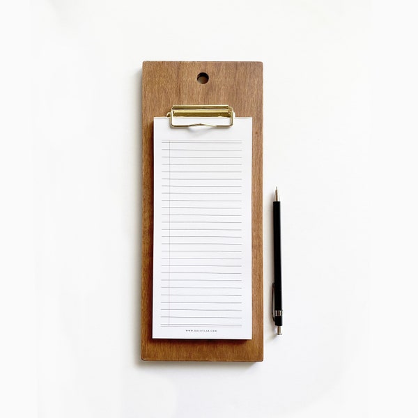 To Do Notepad Clipboard | Brass and Wood