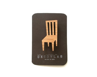 Chair pin, cute brooch, tiny gift