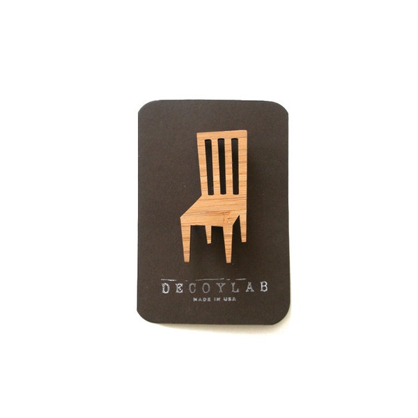Chair pin, cute brooch, tiny gift