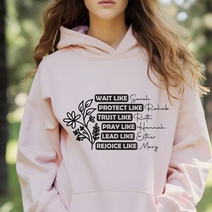 Christian hoodie for women, Bible women design, faith-inspired fashion, spiritual gift, comfy scripture clothing, modest Christian style