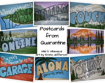 Postcards from Quarantine,  set 1!