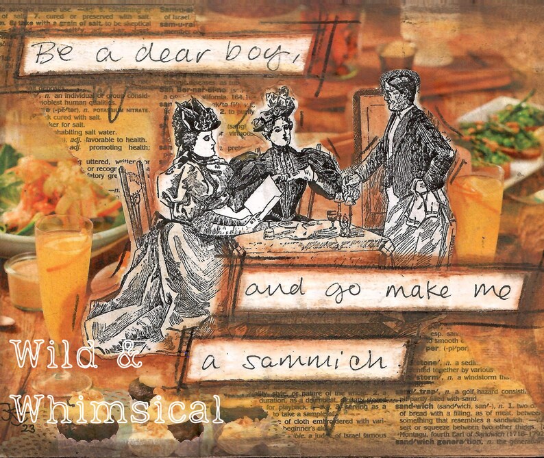 Postcard Therapy Almost Equal Pay Edition 5 postcard set, collage art mansplaining, patriarchy image 5