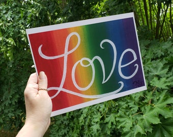 Love (is Love) -8.5"x 11" art print, Pride