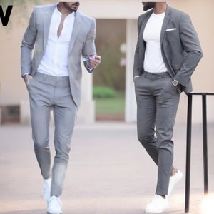 Men casual suit Etsy Espana