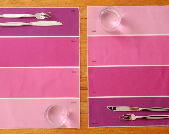 Paint Chip Placemats 2 Purple Etsy