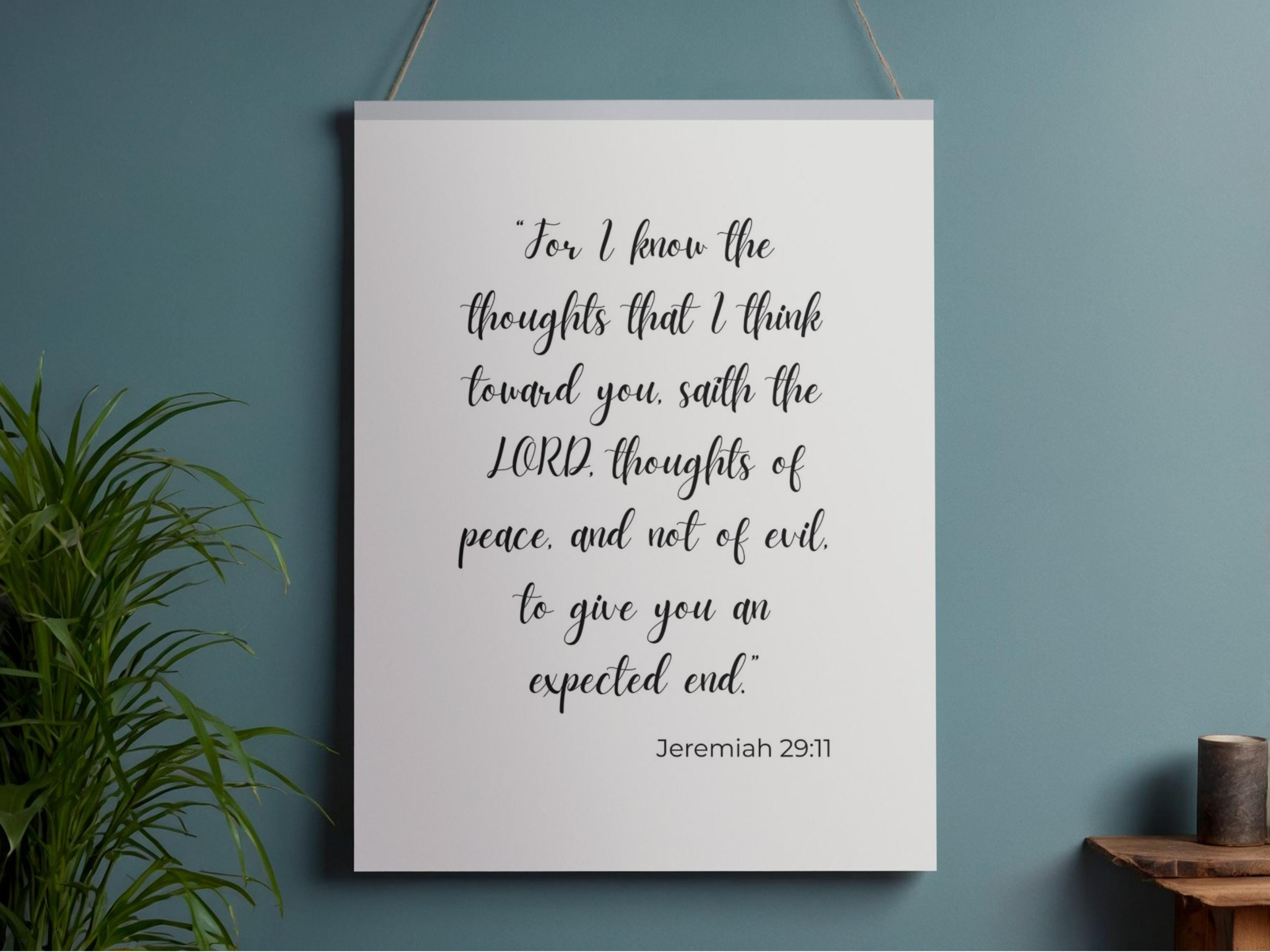 Jeremiah 29 11 Bible Wall Art Printable, for I Know the Plans ...