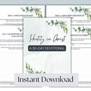 30-Day Identity in Christ Devotional for women | Printable Christian Journal (PDF)