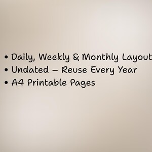 Minty Floral Digital Planner PDF Undated A4 Organizer | Daily, Weekly & Monthly Layouts image 4