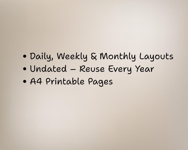 Minty Floral Digital Planner PDF Undated A4 Organizer | Daily, Weekly & Monthly Layouts image 4