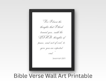Jeremiah 29 11 Digital Printable Wall Art | Inspiring Home Decor