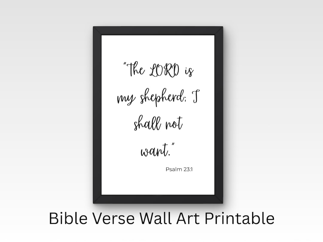 The Lord is My Shepherd Wall Art Printable | Psalm 23 1 | Christian ...