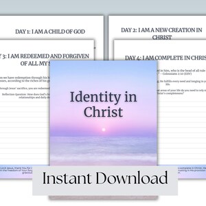 Identity in Christ Bible Study Journal (Printable PDF)