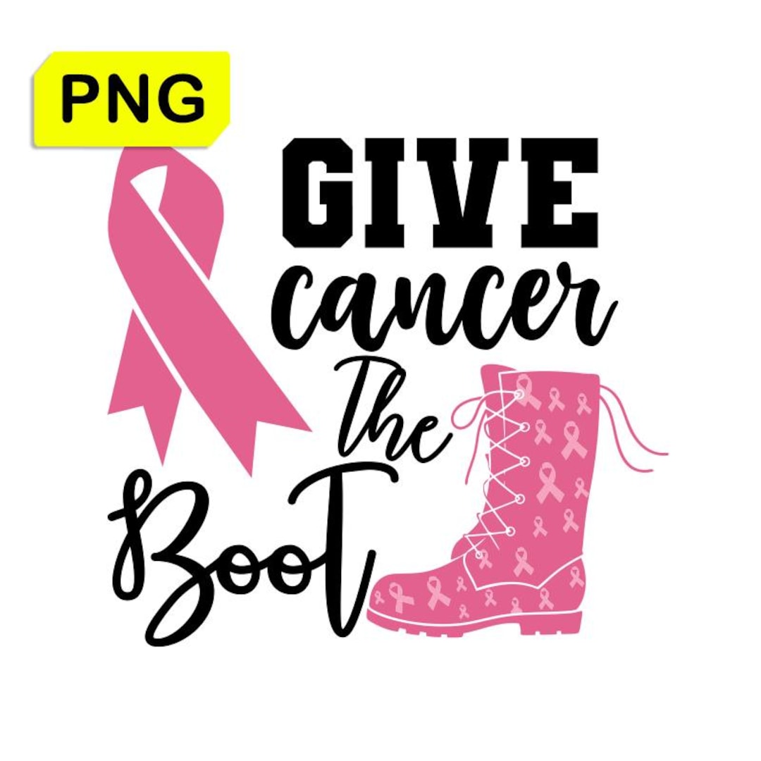 Breast Cancer Awareness PNG: Pink Ribbon, Give Cancer the Boot (digital ...