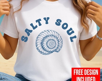 Summer Salty Soul SVG: Beach Vibes PNG (Digital Download