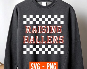 Baseball Mom PNG SVG: Raising Ballers Game Day Design (Digital Download)