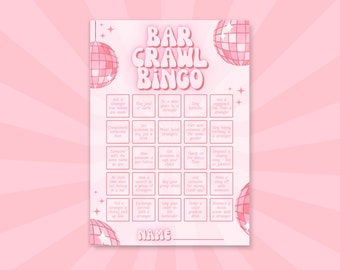 Bingo de discoteca, búsqueda del tesoro de cumpleaños de vaqueras, juegos de beber para despedidas de soltera de los años 70, actividad nocturna retro para chicas, visita a pubs de clubes rosados