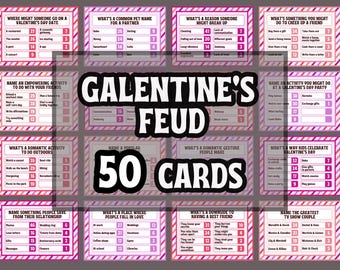Juego de Galentines, Trivia de peleas amistosas, Juego de noche de chicas, Noche de chicas en casa para fomentar el espíritu de equipo de San Valentín, Cuestionario imprimible para fiestas de amor en pareja
