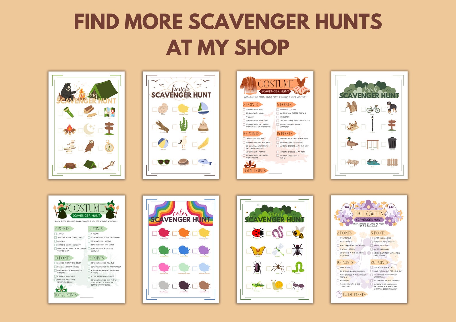Wild West Halloween Scavenger Hunt, Spooky Month Treasure Hunt, Western Ghost Printable Game ...