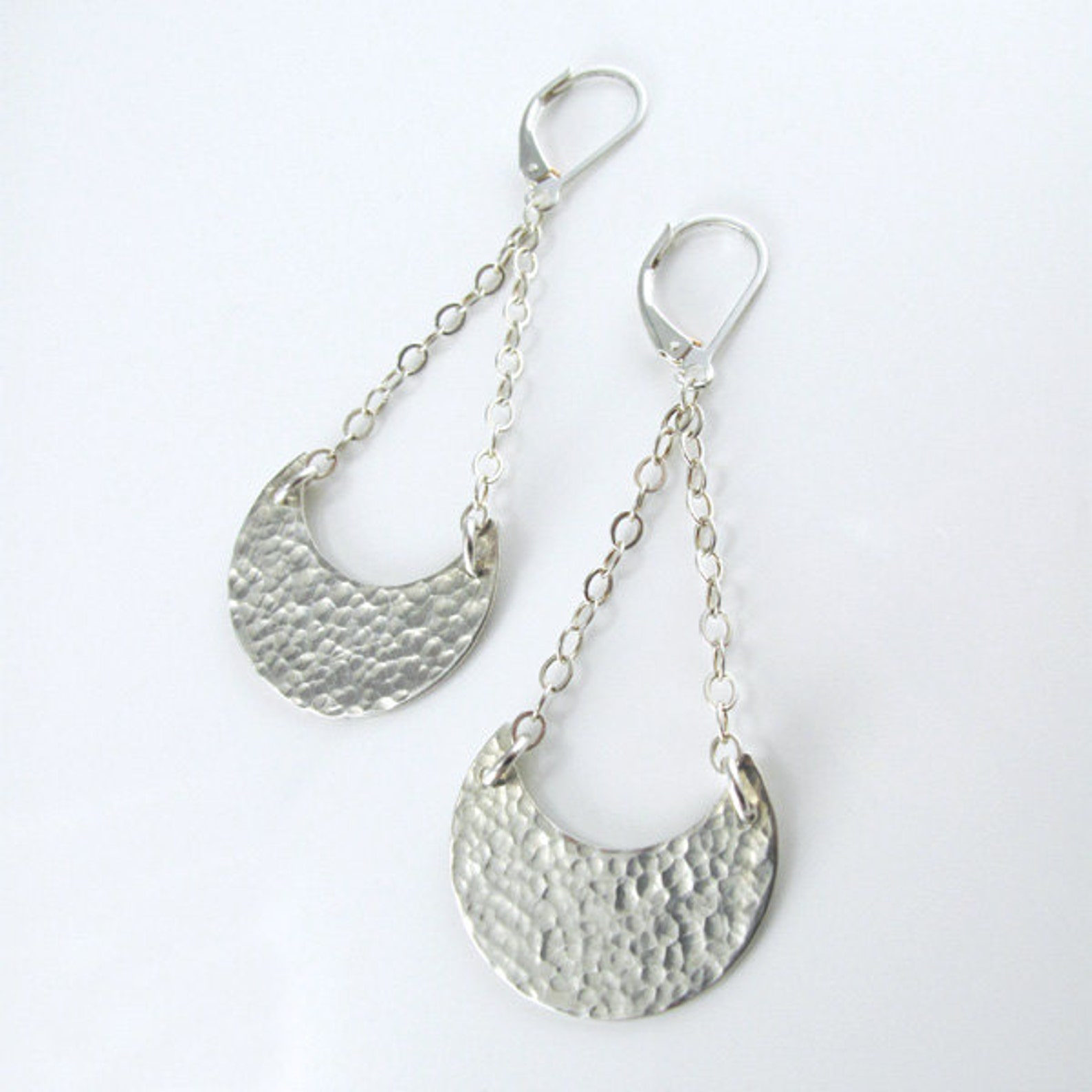 Dangle Crescent Horseshoe Crystal Earrings -FINAL SALE main image 1
