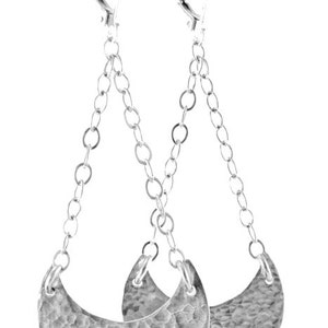 Dangle Crescent Horseshoe Crystal Earrings -FINAL SALE main image 0