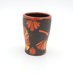 10 oz Ginkgo Cup // ginkgo leaves, tumbler, handmade pottery, clay cup, wheel thrown pottery, ginkgo leaf image 2