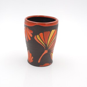 10 oz Ginkgo Cup // ginkgo leaves, tumbler, handmade pottery, clay cup, wheel thrown pottery, ginkgo leaf image 3
