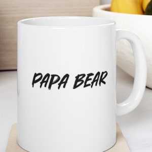 caneca de café urso da papá | presente de dia dos pais | novo presente para o pai | presente de chá de bebê | presentes para papais | presentes para ele | amantes do café| caneca motivacional
