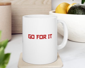 Inspirez votre journée : tasse de café motivante « Allez-y » | cadeaux pour moins de 10 ans