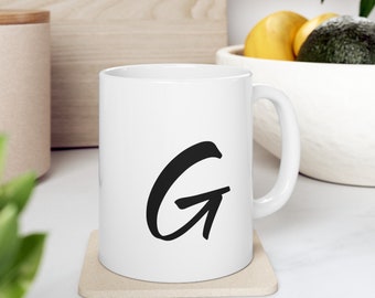 Letter g mug | Initial Coffee Mug | personalized mug | coffee cup gift| unique coffee mug | gift for her| gift for him | gifts under 10