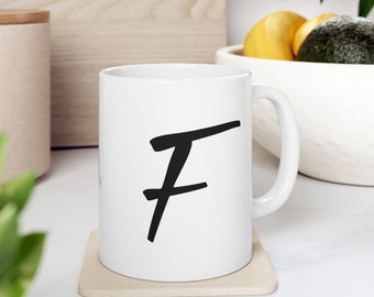 Initial Kaffeebecher | Initial F Tasse | Geschenke unter 10| Geschenke unter 10