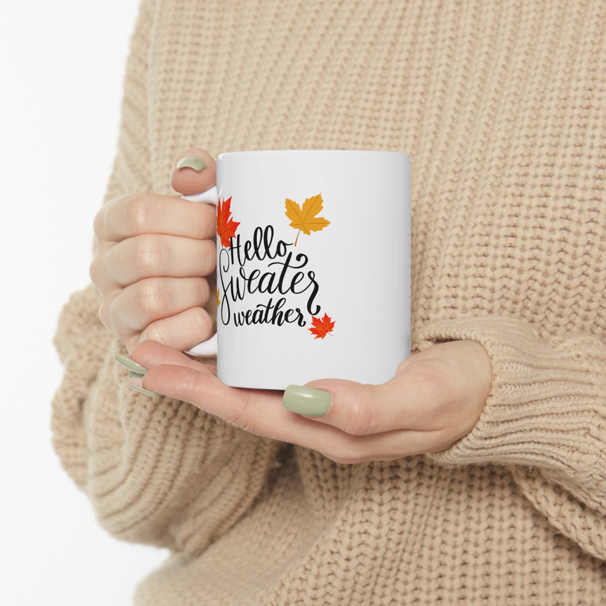 Fall Tree Of Life Mug Cozy Set (2 Pack) – Sage & Spiced Cedar, Hand Crocheted, Fits Standard Mugs