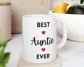 Schattig koffiekopje voor beste tante ooit - uniek tantecadeau | Cadeaus onder de 10