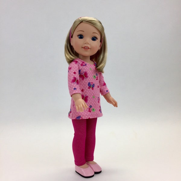 14 Inch Doll Clothes - Fits Like Wellie Wisher - 14.5" Doll Clothes -  American Doll Clothes - Butterflies