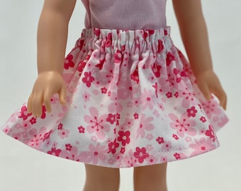 14.5 Inch Doll Clothes - Fits Like WellieWishers Doll Clothes - 14 Inch Doll Skirt - Floral Skirt  - 14.5" Doll Clothes - Doll Clothes