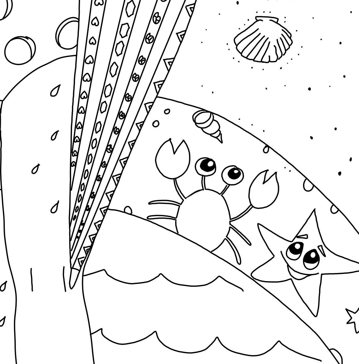 Summer Coloring Page Pool Printable Coloring Sheet Instant Download