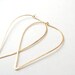 drop hoops rose yellow gold or sterling