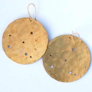 far out constellation vacation brass copper earrings image 2