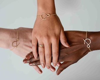 ampersand rose gold filled bracelet